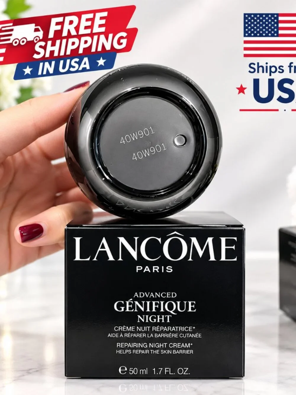Lancome Génifique Repairing Night Cream 50mL NEW Sealed Hydrating Face Cream